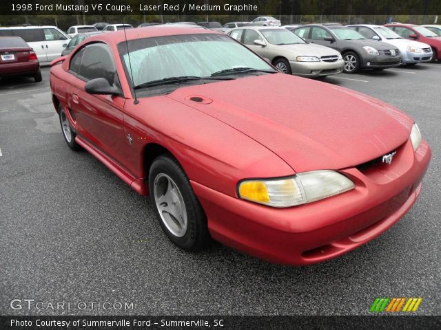 1998 Ford Mustang V6 Coupe in Laser Red