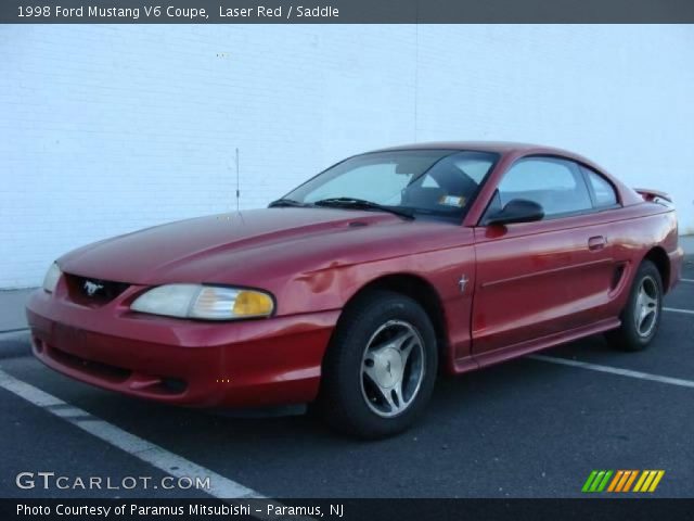 1998 Ford Mustang V6 Coupe in Laser Red