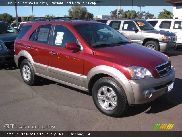 2005 Kia Sorento EX 4WD in Radiant Red Metallic