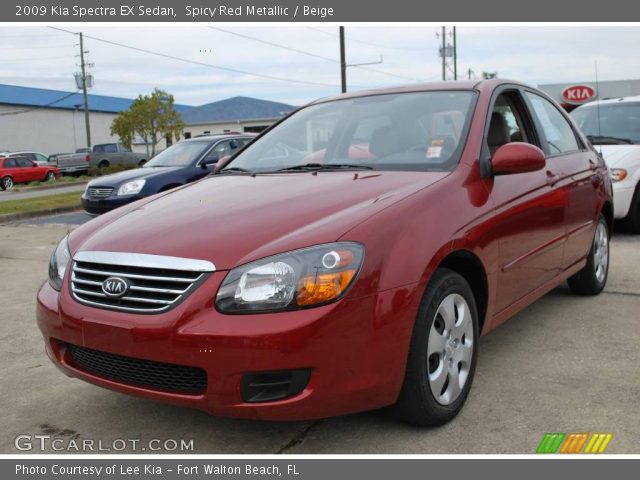 2009 Kia Spectra EX Sedan in Spicy Red Metallic