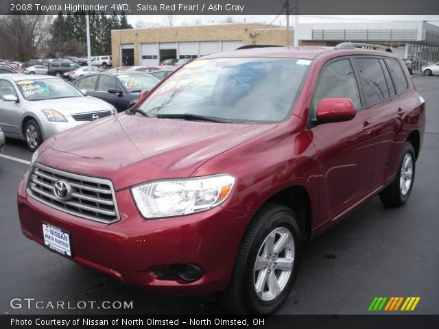2008 Toyota Highlander 4WD in Salsa Red Pearl