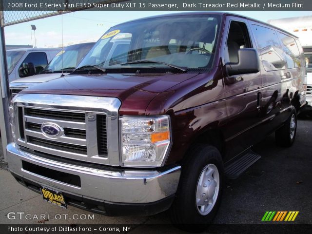 2008 Ford E Series Van E350 Super Duty XLT 15 Passenger in Dark Toreador Red Metallic