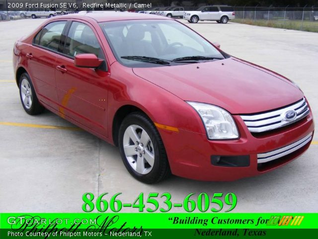 2009 Ford Fusion SE V6 in Redfire Metallic