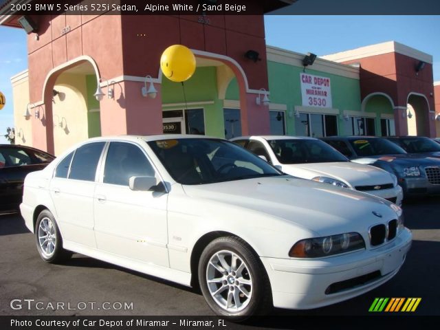 2003 BMW 5 Series 525i Sedan in Alpine White