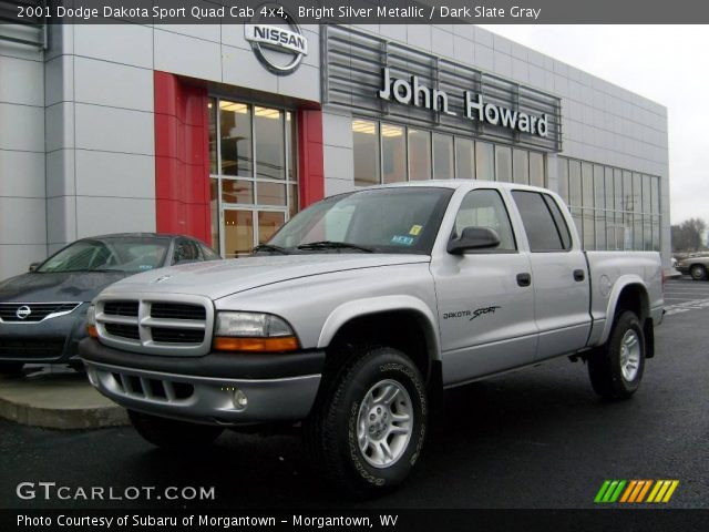 2001 Dodge Dakota Sport Quad Cab 4x4 in Bright Silver Metallic