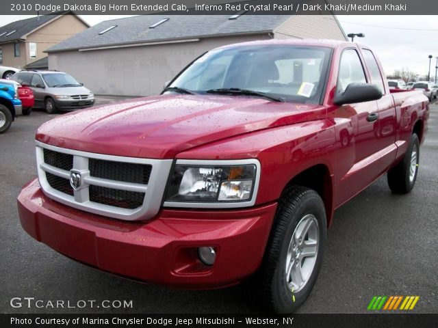 2010 Dodge Dakota Big Horn Extended Cab in Inferno Red Crystal Pearl