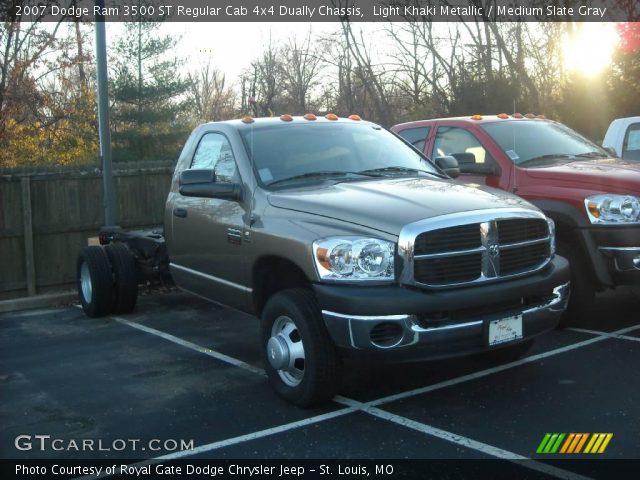 2007 Dodge Ram 3500 ST Regular Cab 4x4 Dually Chassis in Light Khaki Metallic