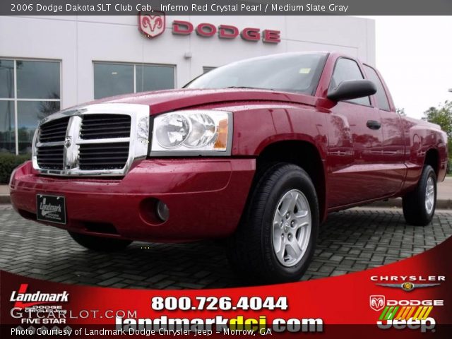 2006 Dodge Dakota SLT Club Cab in Inferno Red Crystal Pearl