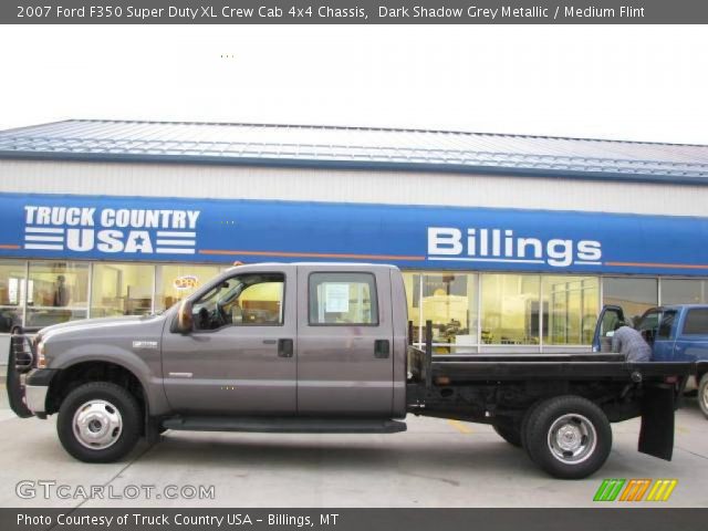 2007 Ford F350 Super Duty XL Crew Cab 4x4 Chassis in Dark Shadow Grey Metallic