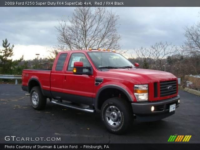 2009 Ford F250 Super Duty FX4 SuperCab 4x4 in Red