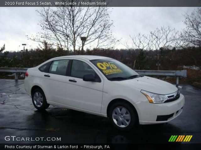 2010 Ford Focus S Sedan in White Suede