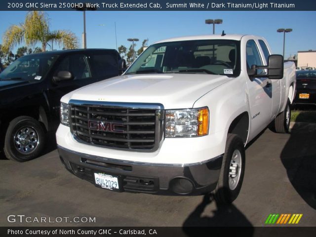 2009 GMC Sierra 2500HD Work Truck Extended Cab in Summit White