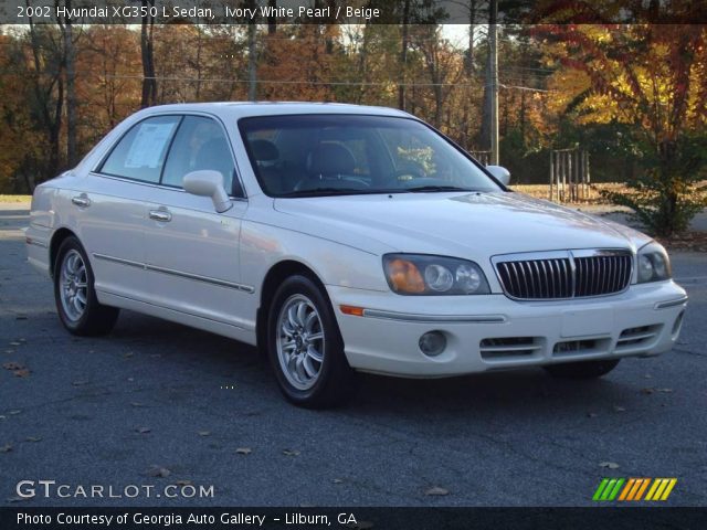 2002 Hyundai XG350 L Sedan in Ivory White Pearl