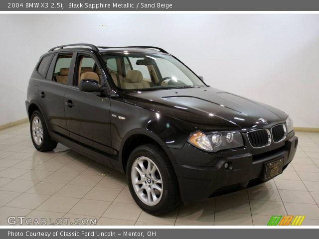 2004 BMW X3 2.5i in Black Sapphire Metallic