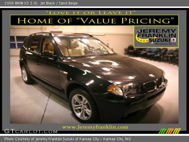 2006 BMW X3 3.0i in Jet Black