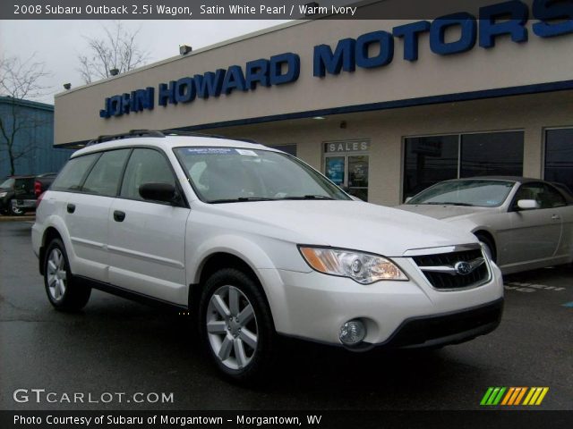 2008 Subaru Outback 2.5i Wagon in Satin White Pearl