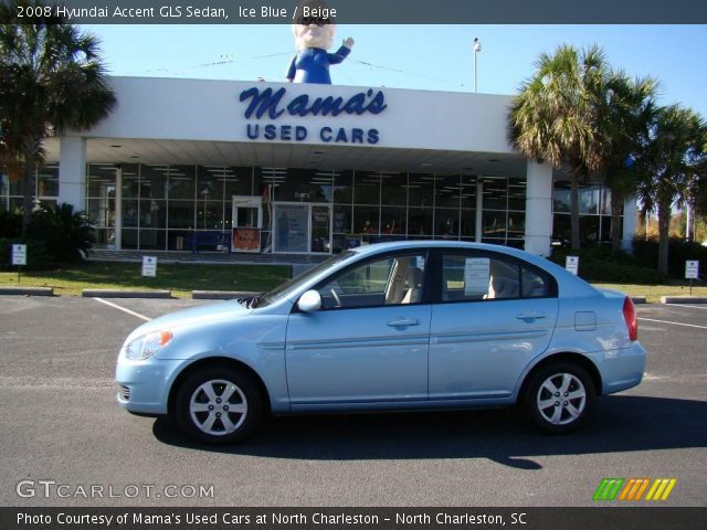 2008 Hyundai Accent GLS Sedan in Ice Blue