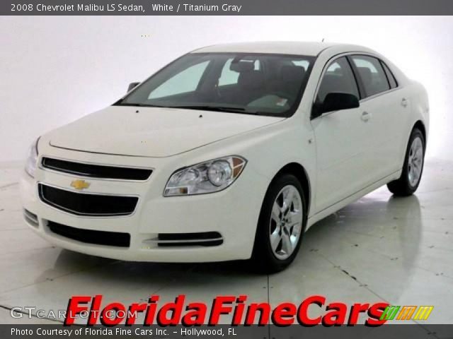 2008 Chevrolet Malibu LS Sedan in White