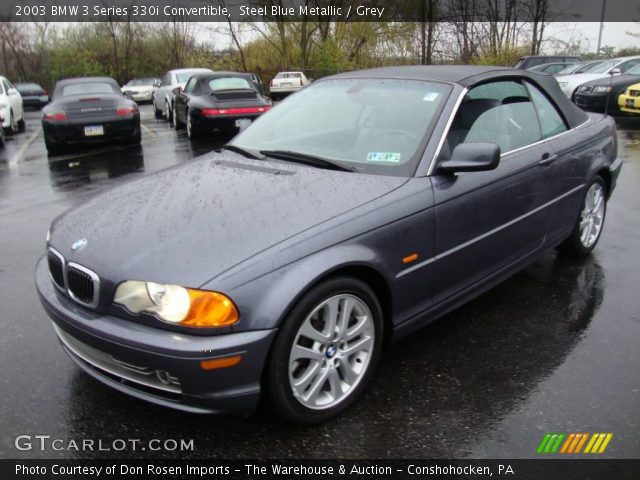2003 BMW 3 Series 330i Convertible in Steel Blue Metallic