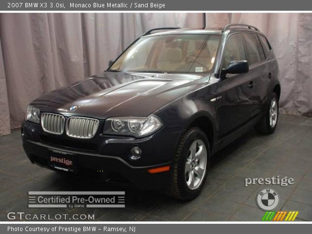 2007 BMW X3 3.0si in Monaco Blue Metallic
