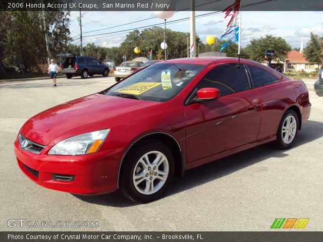 2006 Honda Accord LX Coupe in San Marino Red