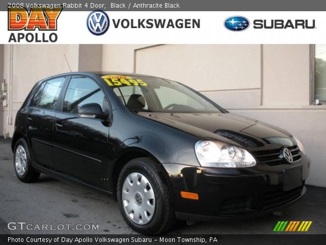 2008 Volkswagen Rabbit 4 Door in Black