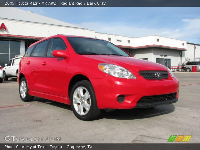 2005 Toyota Matrix XR AWD in Radiant Red