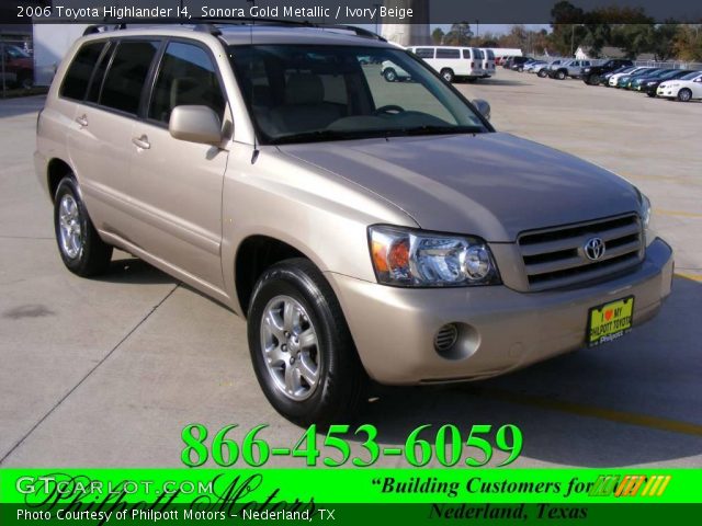 2006 Toyota Highlander I4 in Sonora Gold Metallic
