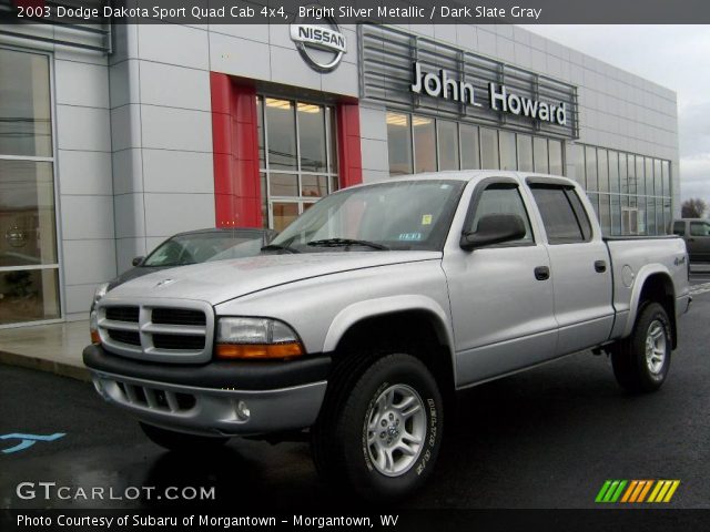 2003 Dodge Dakota Sport Quad Cab 4x4 in Bright Silver Metallic