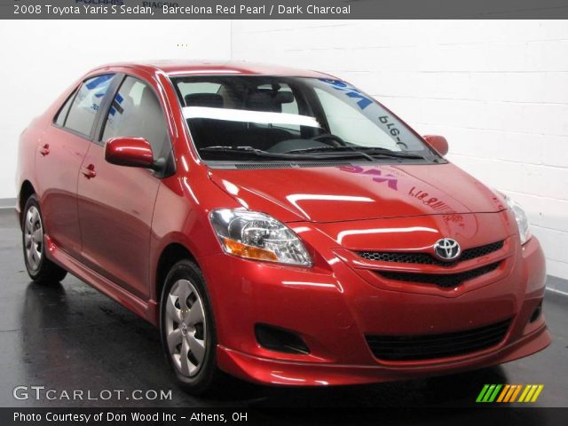 2008 Toyota Yaris S Sedan in Barcelona Red Pearl