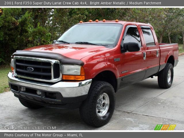 2001 Ford F350 Super Duty Lariat Crew Cab 4x4 in Bright Amber Metallic