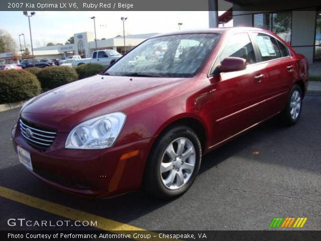 2007 Kia Optima LX V6 in Ruby Red