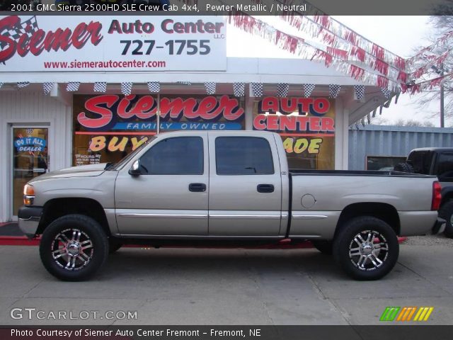 2001 GMC Sierra 2500HD SLE Crew Cab 4x4 in Pewter Metallic