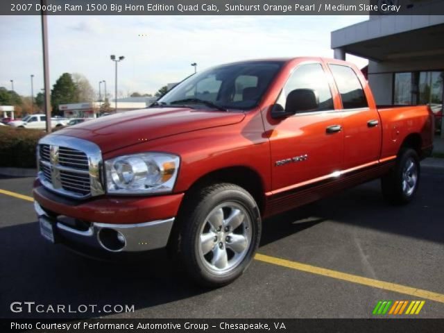 2007 Dodge Ram 1500 Big Horn Edition Quad Cab in Sunburst Orange Pearl