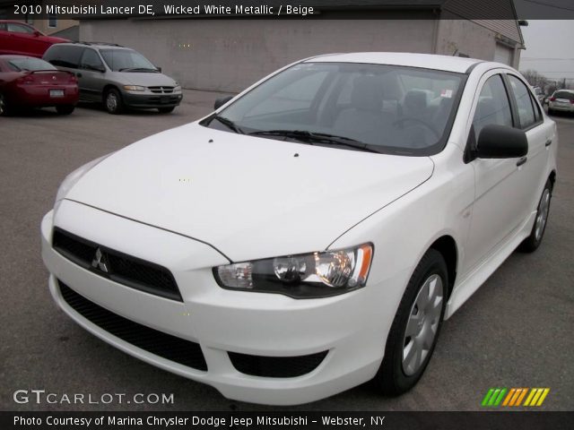 2010 Mitsubishi Lancer DE in Wicked White Metallic