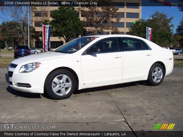 2008 Chevrolet Malibu LS Sedan in White