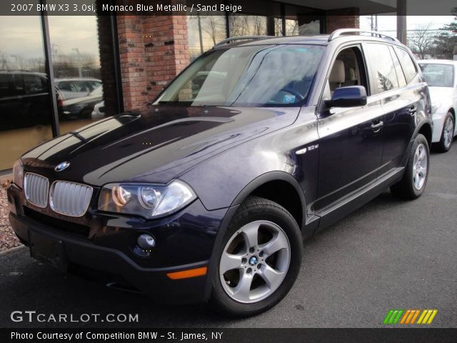 2007 BMW X3 3.0si in Monaco Blue Metallic