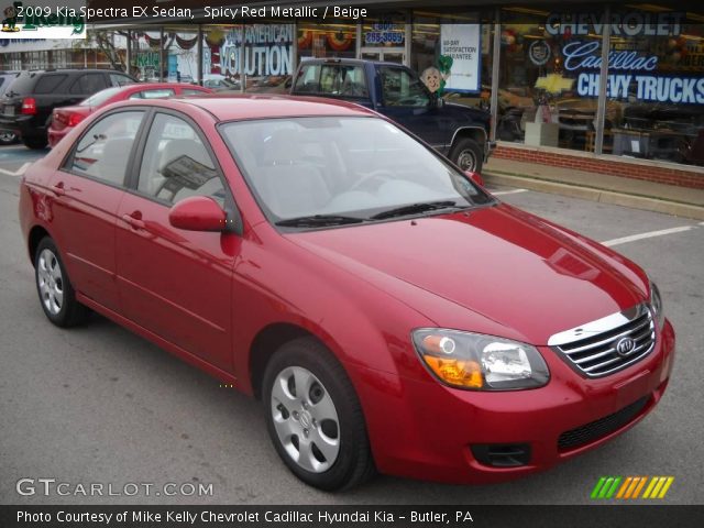 2009 Kia Spectra EX Sedan in Spicy Red Metallic