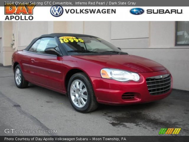 2004 Chrysler Sebring GTC Convertible in Inferno Red Pearl