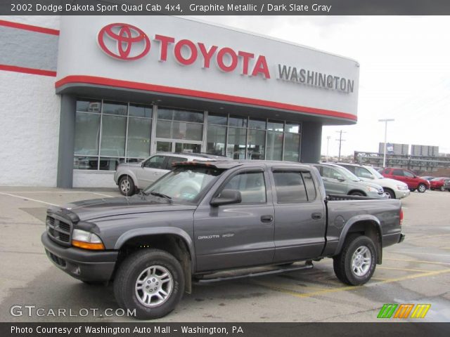 2002 Dodge Dakota Sport Quad Cab 4x4 in Graphite Metallic