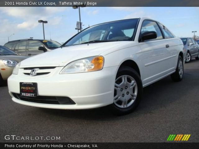 2001 Honda Civic LX Coupe in Taffeta White