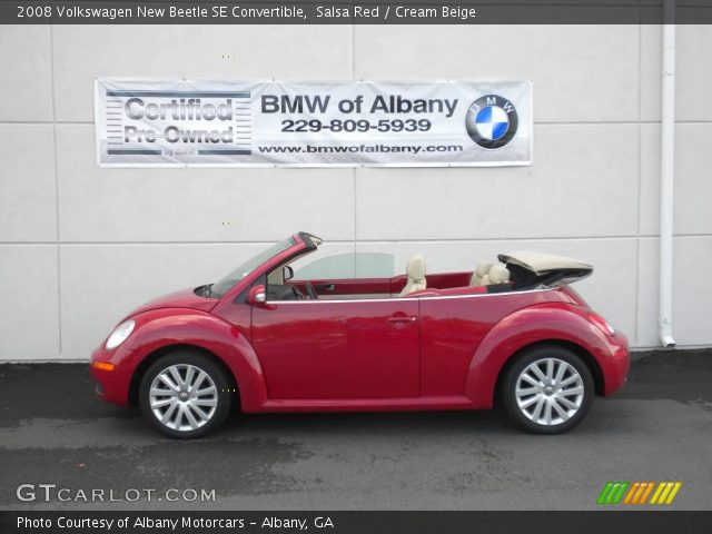 2008 Volkswagen New Beetle SE Convertible in Salsa Red