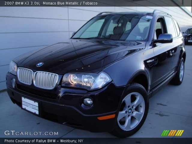 2007 BMW X3 3.0si in Monaco Blue Metallic
