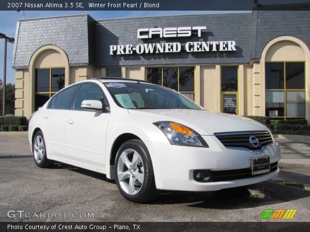 2007 Nissan Altima 3.5 SE in Winter Frost Pearl