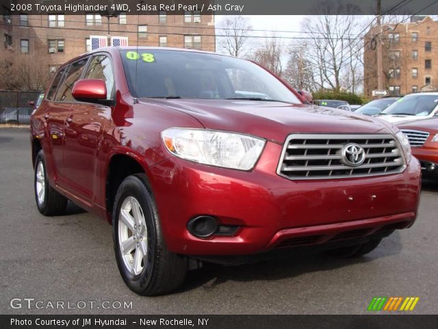 2008 Toyota Highlander 4WD in Salsa Red Pearl