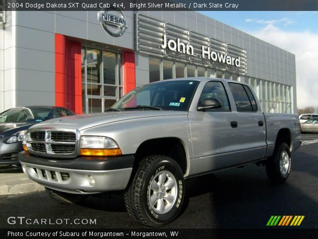 2004 Dodge Dakota SXT Quad Cab 4x4 in Bright Silver Metallic