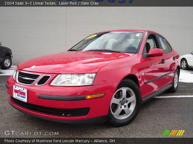 2004 Saab 9-3 Linear Sedan in Laser Red