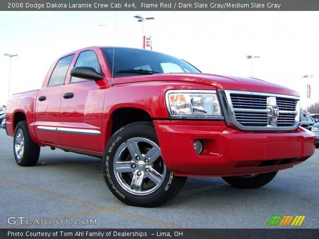 2008 Dodge Dakota Laramie Crew Cab 4x4 in Flame Red