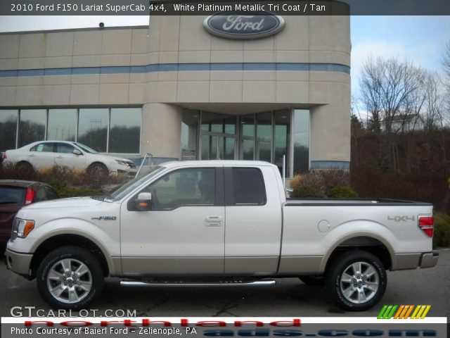 2010 Ford F150 Lariat SuperCab 4x4 in White Platinum Metallic Tri Coat