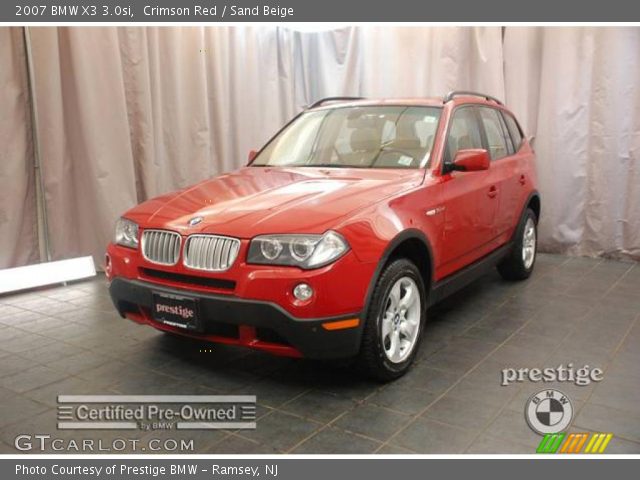 2007 BMW X3 3.0si in Crimson Red